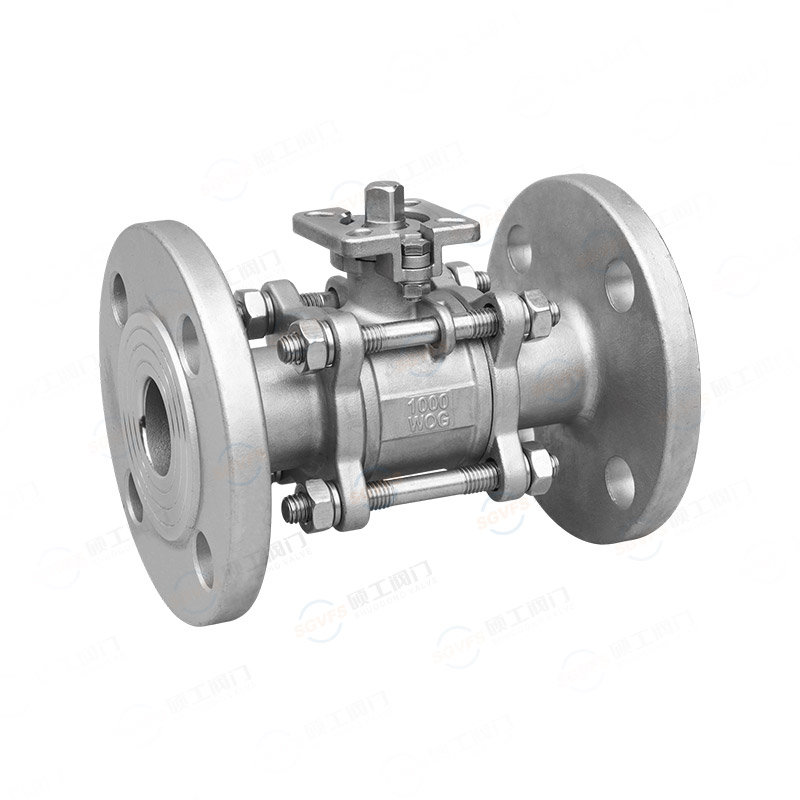三片式高平台法兰球阀